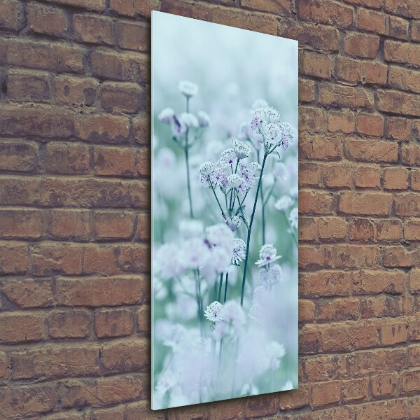 Cuadro decorativo en cristal con canto pulido vertical Chica del yugo