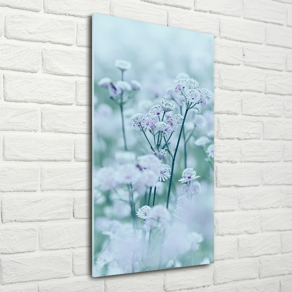 Cuadro decorativo en cristal con canto pulido vertical Chica del yugo