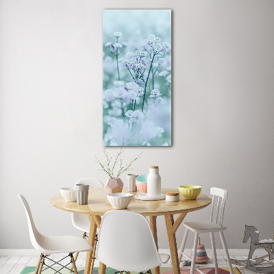 Cuadro decorativo en cristal con canto pulido vertical Chica del yugo