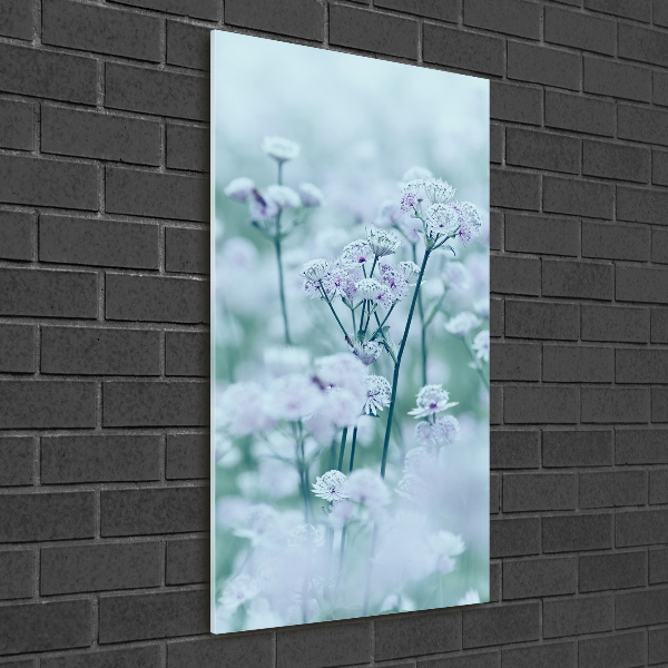 Cuadro decorativo en cristal con canto pulido vertical Chica del yugo