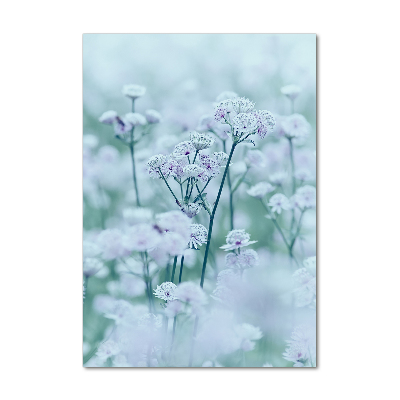 Cuadro decorativo en cristal con canto pulido vertical Chica del yugo