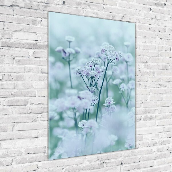 Cuadro decorativo en cristal con canto pulido vertical Chica del yugo