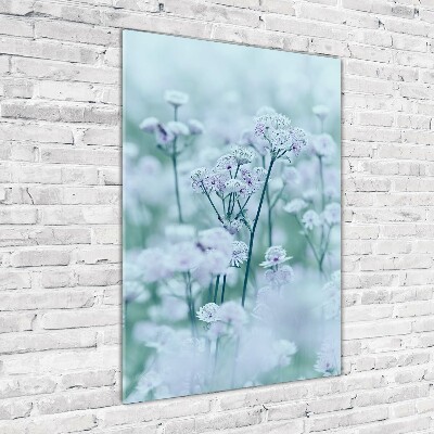 Cuadro decorativo en cristal con canto pulido vertical Chica del yugo
