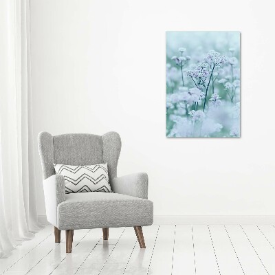 Cuadro decorativo en cristal con canto pulido vertical Chica del yugo