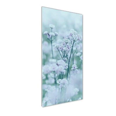 Cuadro decorativo en cristal con canto pulido vertical Chica del yugo