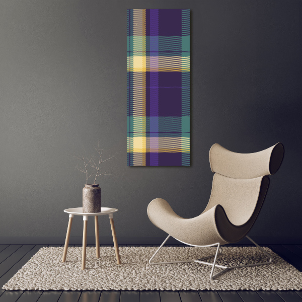 Cuadro de vidrio templado 4mm para pared vertical Textura a cuadros