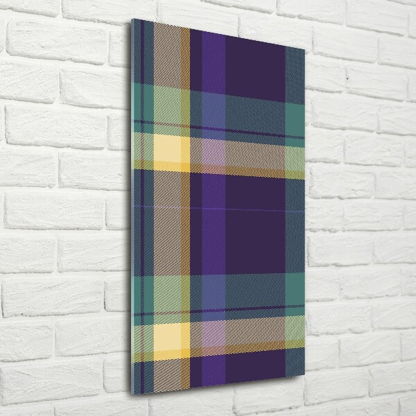 Cuadro de vidrio templado 4mm para pared vertical Textura a cuadros