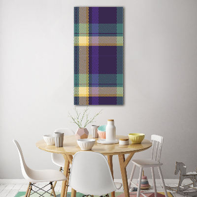 Cuadro de vidrio templado 4mm para pared vertical Textura a cuadros