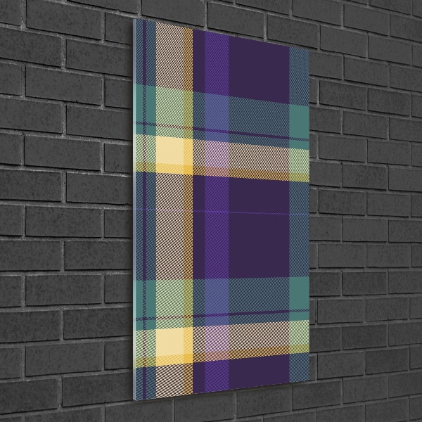 Cuadro de vidrio templado 4mm para pared vertical Textura a cuadros