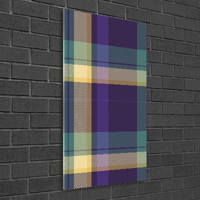 Cuadro de vidrio templado 4mm para pared vertical Textura a cuadros