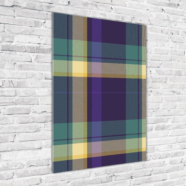 Cuadro de vidrio templado 4mm para pared vertical Textura a cuadros