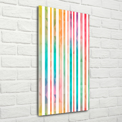 Foto obraz zdjęcie na szkle pionowy Kolorowe paski