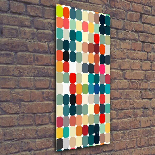 Cuadro de cristal moderno efecto brillo vertical Fondo geométrico