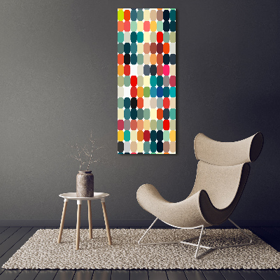 Cuadro de cristal moderno efecto brillo vertical Fondo geométrico