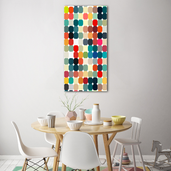 Cuadro de cristal moderno efecto brillo vertical Fondo geométrico
