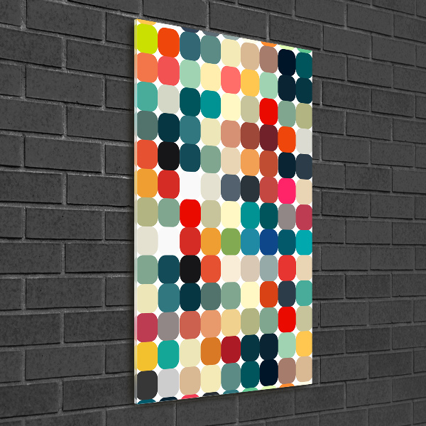 Cuadro de cristal moderno efecto brillo vertical Fondo geométrico
