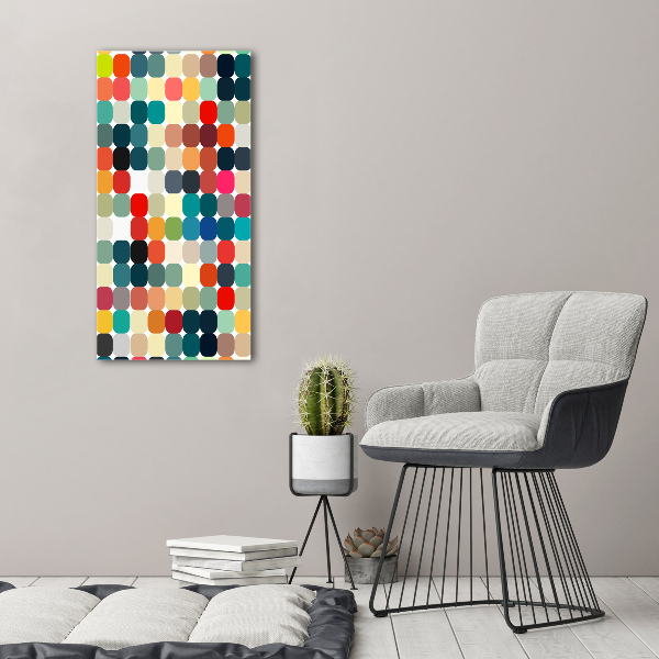 Cuadro de cristal moderno efecto brillo vertical Fondo geométrico
