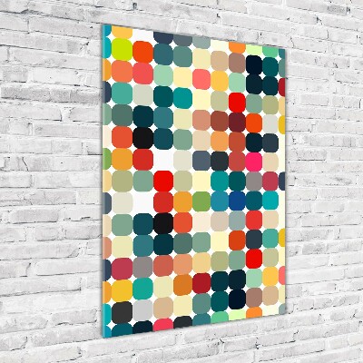 Cuadro de cristal moderno efecto brillo vertical Fondo geométrico