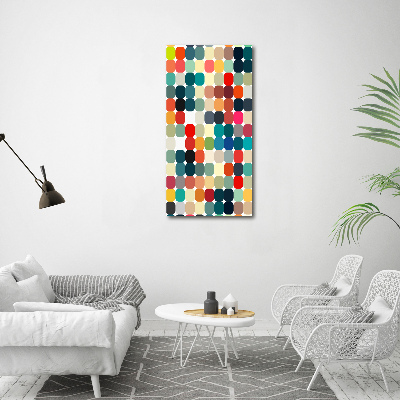 Cuadro de cristal moderno efecto brillo vertical Fondo geométrico