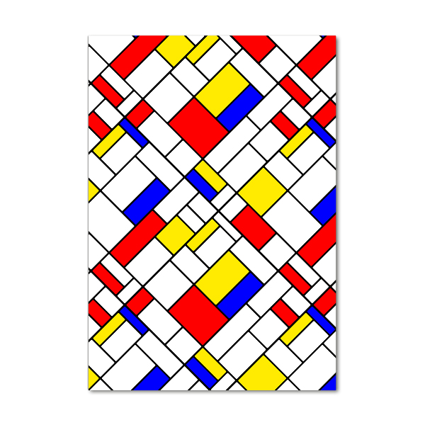 Cuadro de vidrio templado 4mm para pared vertical Abstracción