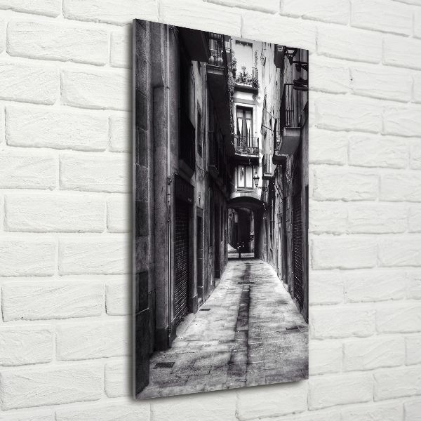 Cuadro decorativo en cristal con canto pulido vertical Barcelona, ​​España