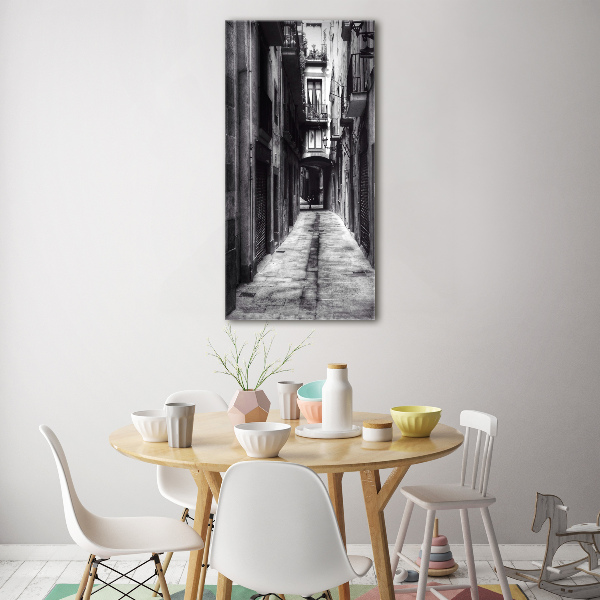 Cuadro decorativo en cristal con canto pulido vertical Barcelona, ​​España
