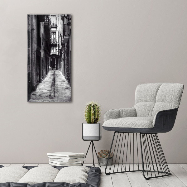 Cuadro decorativo en cristal con canto pulido vertical Barcelona, ​​España