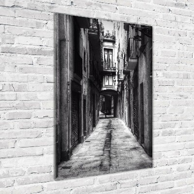 Cuadro decorativo en cristal con canto pulido vertical Barcelona, ​​España