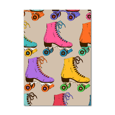 Foto obraz na szkle pionowy Kolorowe wrotki