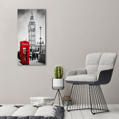 Cuadro de vidrio templado 4mm para pared vertical Big Ben de Londres