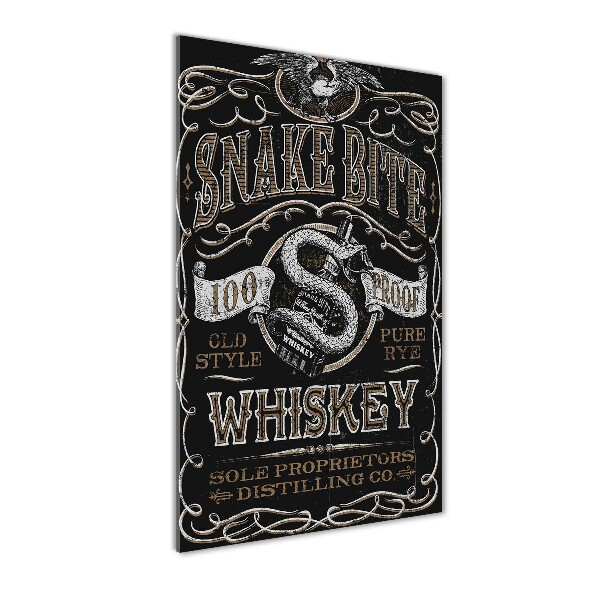 Fotocuadro de cristal elegante para hogar vertical Whisky