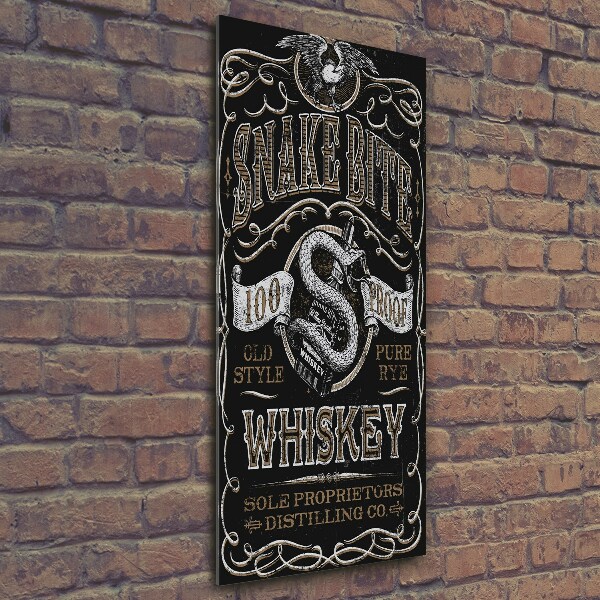 Fotocuadro de cristal elegante para hogar vertical Whisky