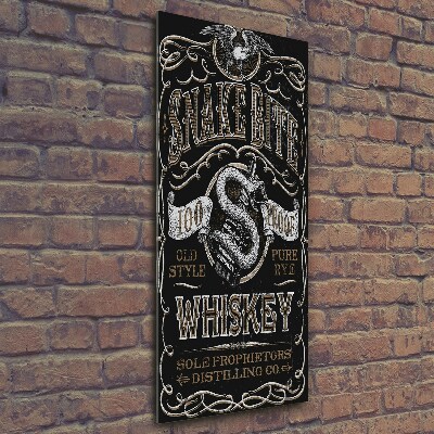 Fotocuadro de cristal elegante para hogar vertical Whisky