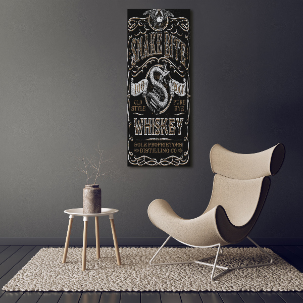 Fotocuadro de cristal elegante para hogar vertical Whisky