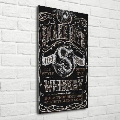 Fotocuadro de cristal elegante para hogar vertical Whisky