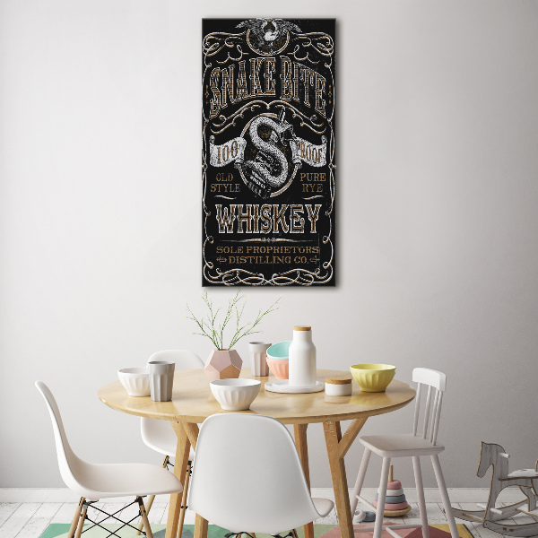 Fotocuadro de cristal elegante para hogar vertical Whisky