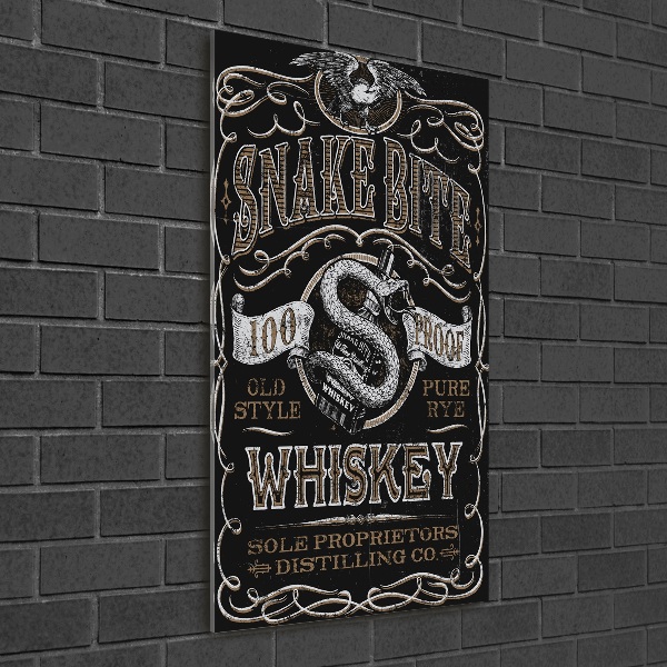 Fotocuadro de cristal elegante para hogar vertical Whisky