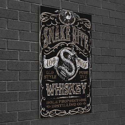 Fotocuadro de cristal elegante para hogar vertical Whisky