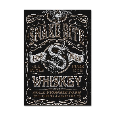 Fotocuadro de cristal elegante para hogar vertical Whisky