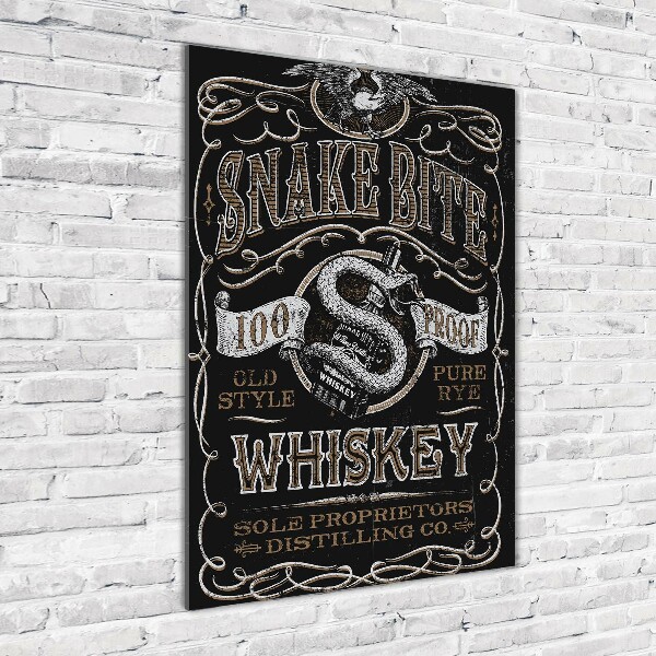 Fotocuadro de cristal elegante para hogar vertical Whisky