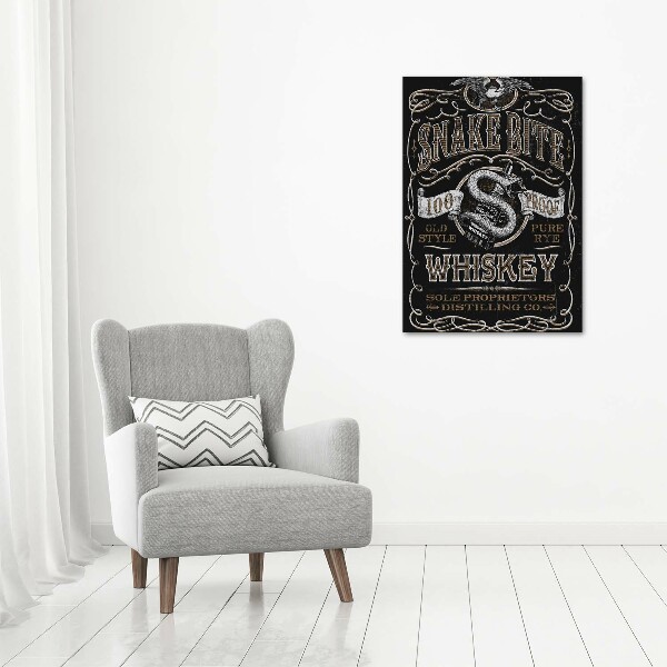 Fotocuadro de cristal elegante para hogar vertical Whisky