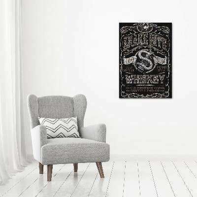 Fotocuadro de cristal elegante para hogar vertical Whisky