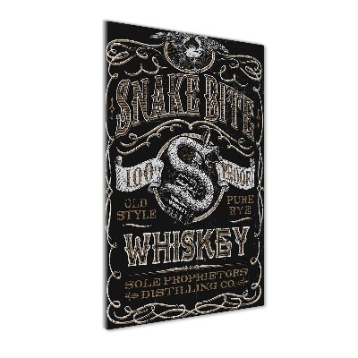 Fotocuadro de cristal elegante para hogar vertical Whisky