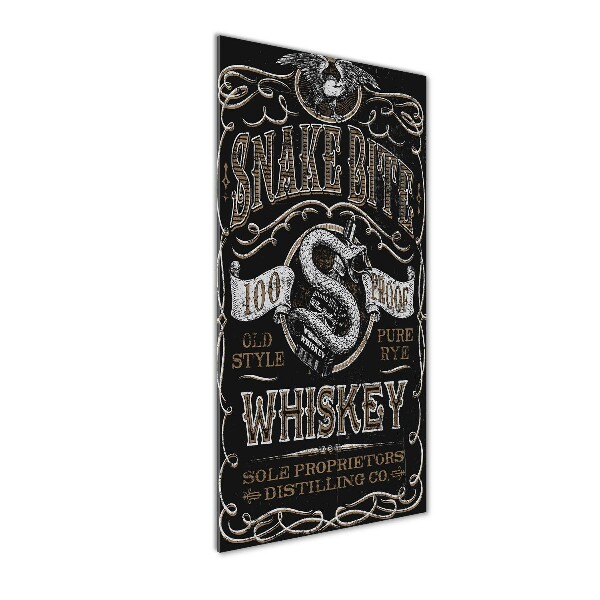 Fotocuadro de cristal elegante para hogar vertical Whisky