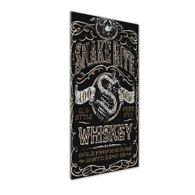 Fotocuadro de cristal elegante para hogar vertical Whisky