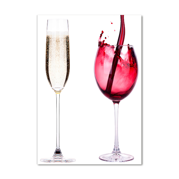 Fotocuadro de cristal elegante para hogar vertical Cócteles coloridos