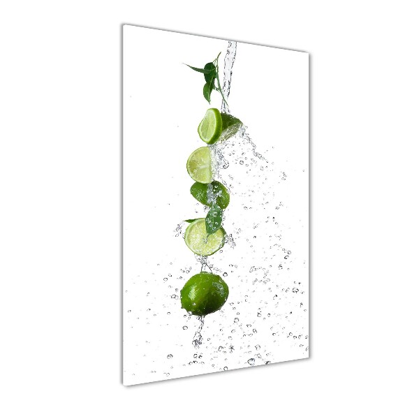 Cuadro de cristal moderno efecto brillo vertical Limas