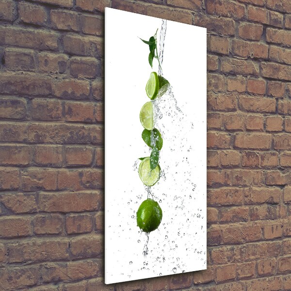 Cuadro de cristal moderno efecto brillo vertical Limas
