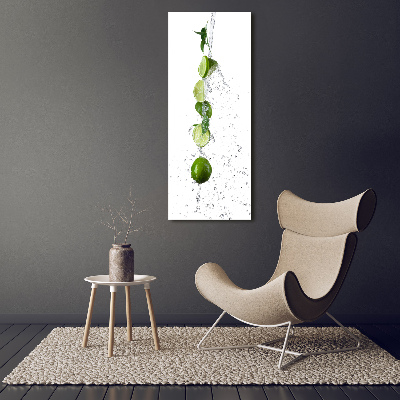 Cuadro de cristal moderno efecto brillo vertical Limas