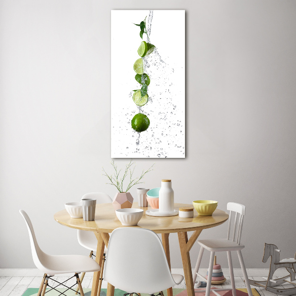 Cuadro de cristal moderno efecto brillo vertical Limas
